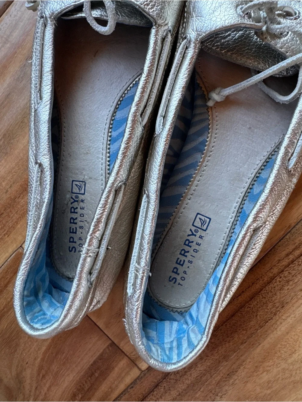 Sperry Metallic Gold Leather Boat Shoes
